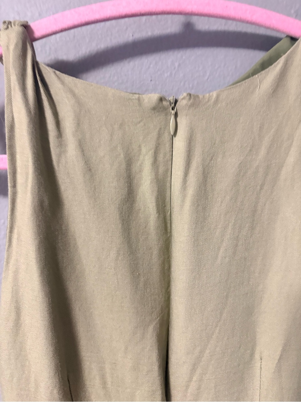 Zara Linen-Blend CutOut Sleeveless Midi Dress in Green. Size X-Small - Picture 10 of 13